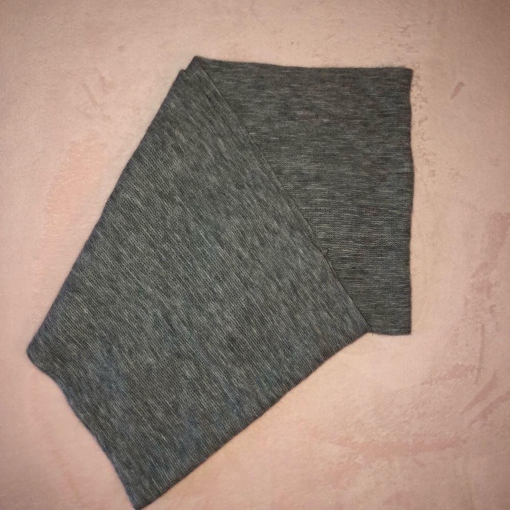 Gray Knit Infinity Scarf